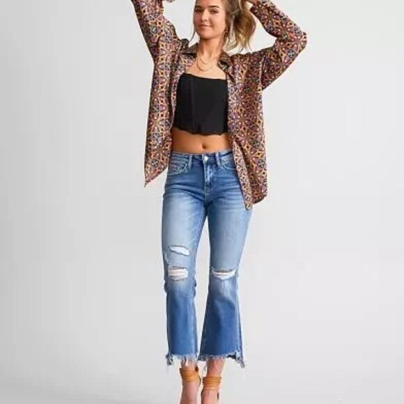 Brand New Willow & Root Retro Satin Blouse Sz Small - Picture 4 of 7